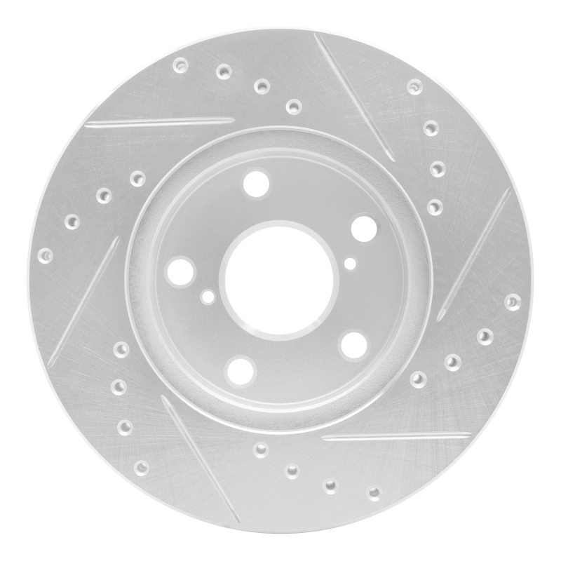 Picture of RNC Brake Rotor - Drill & Slot - R1 92-98 Lexus SC300 Front Left Drilled & Slotted Silver Brake Rotor rnc631-75003L