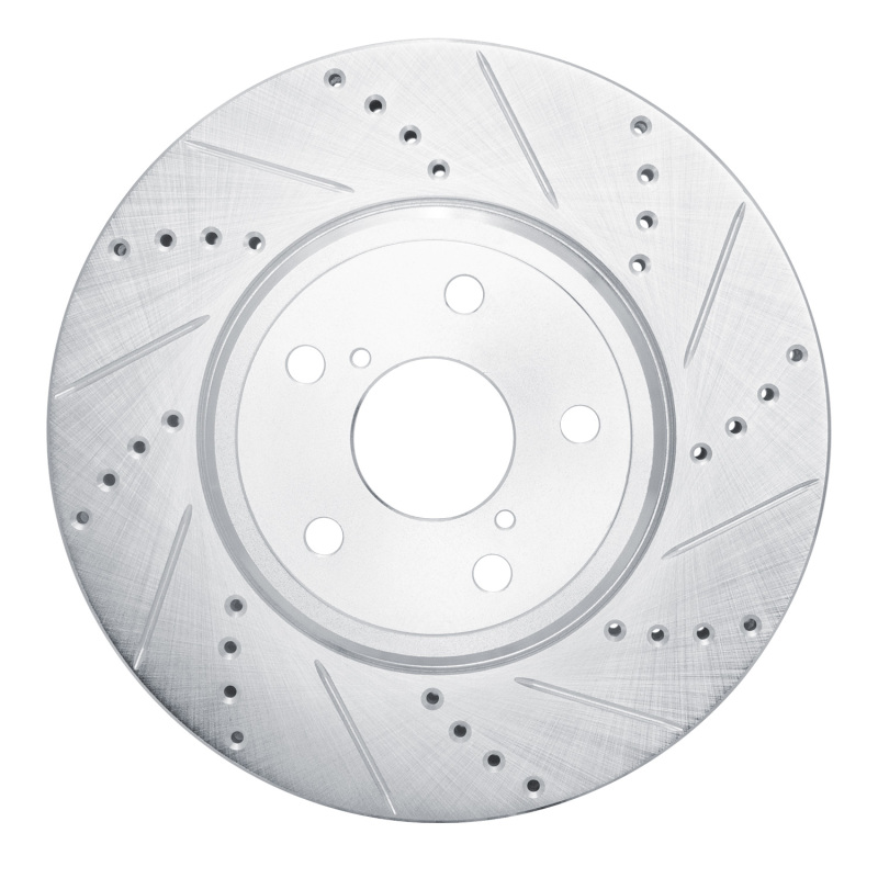 Picture of RNC Brake Rotor - Drill & Slot - R1 01-06 Lexus LS430 Front Right Drilled & Slotted Silver Brake Rotor rnc631-75009R