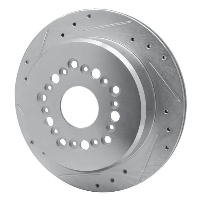 Picture of RNC Brake Rotor - Drill & Slot - R1 92-98 Lexus SC300 Rear Left Drilled & Slotted Silver Brake Rotor rnc631-75004L