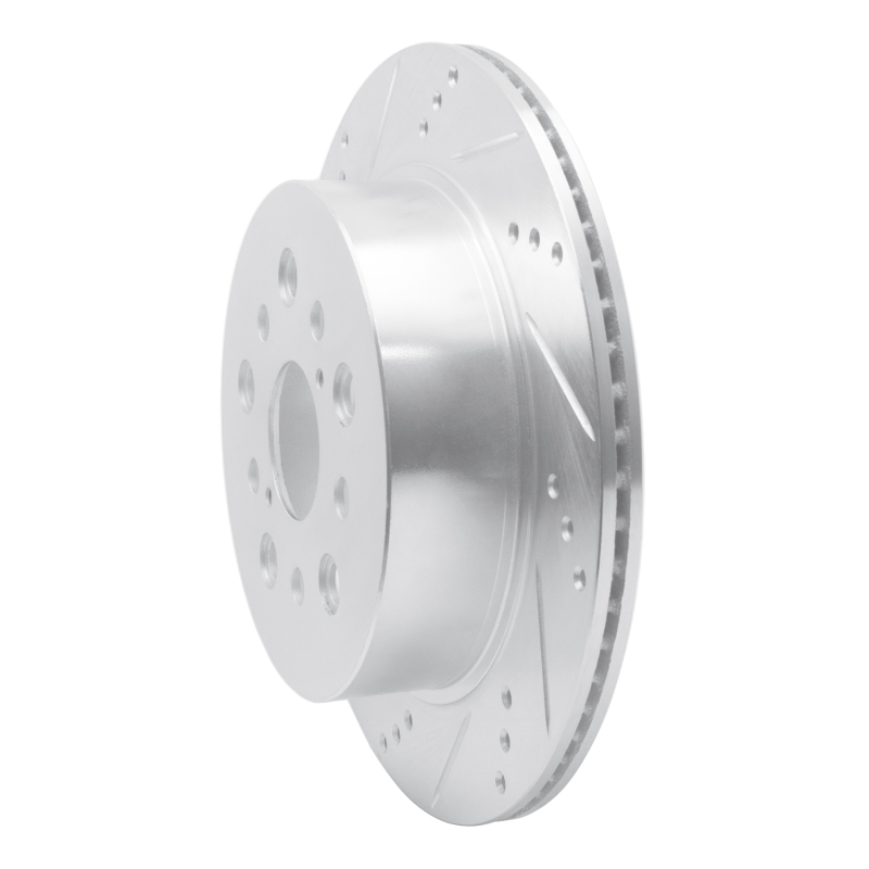 Picture of RNC Brake Rotor - Drill & Slot - R1 01-06 Lexus LS430 Rear Left Drilled & Slotted Silver Brake Rotor rnc631-75010L