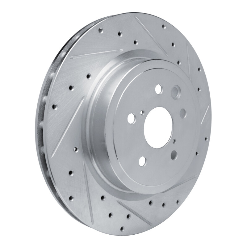 Picture of RNC Brake Rotor - Drill & Slot - R1 08-14 Lexus IS F Rear Right Drilled & Slotted Silver Brake Rotor rnc631-75025R