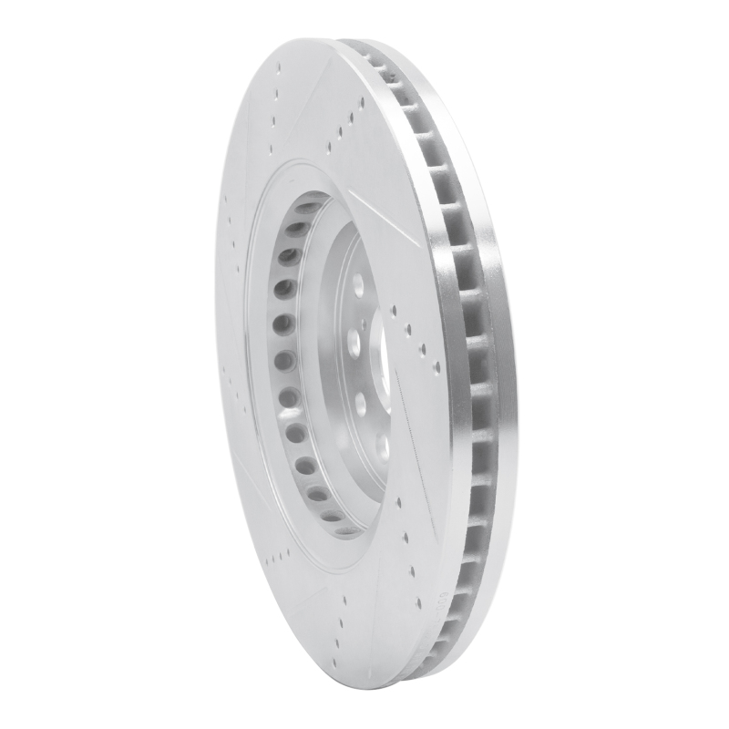 Picture of RNC Brake Rotor - Drill & Slot - R1 07-23 Lexus LS600h Right Front Drilled & Slotted Silver Brake Rotor rnc631-75020D
