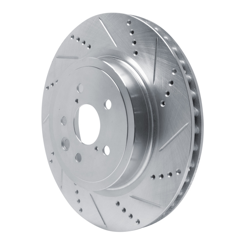 Picture of RNC Brake Rotor - Drill & Slot - R1 15-22 Lexus GS F Right Rear Drilled & Slotted Silver Brake Rotor rnc631-75039D