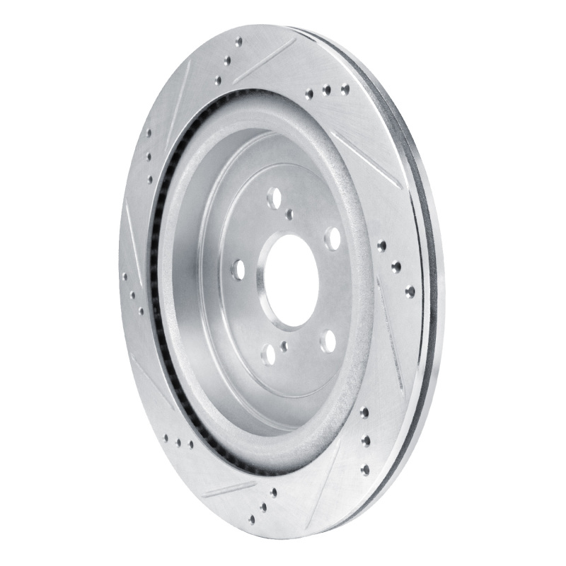Picture of RNC Brake Rotor - Drill & Slot - R1 16-22 Lexus RX350 Rear Right Drilled & Slotted Silver Brake Rotor rnc631-75042R