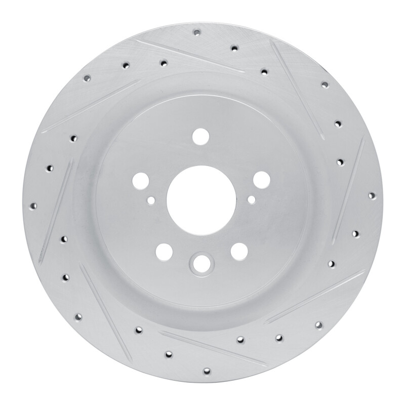 Picture of RNC Brake Rotor - Drill & Slot - R1 20-25 Lexus RX500h Rear Right Drilled & Slotted Silver Brake Rotor rnc631-75065R