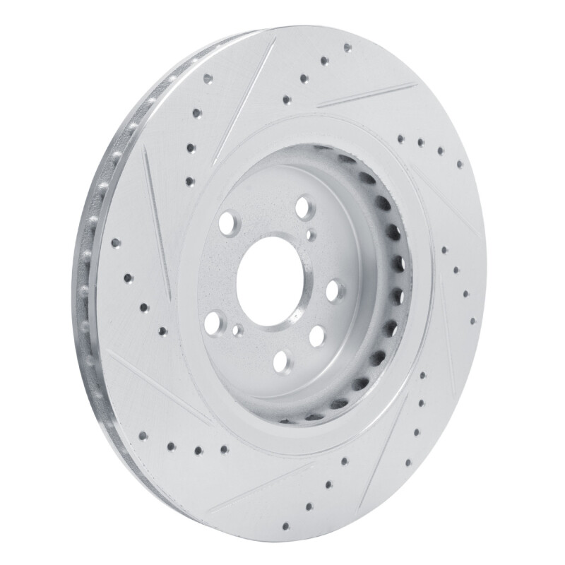 Picture of RNC Brake Rotor - Drill & Slot - R1 20-25 Lexus RX350 Front Right Drilled & Slotted Silver Brake Rotor rnc631-75066R