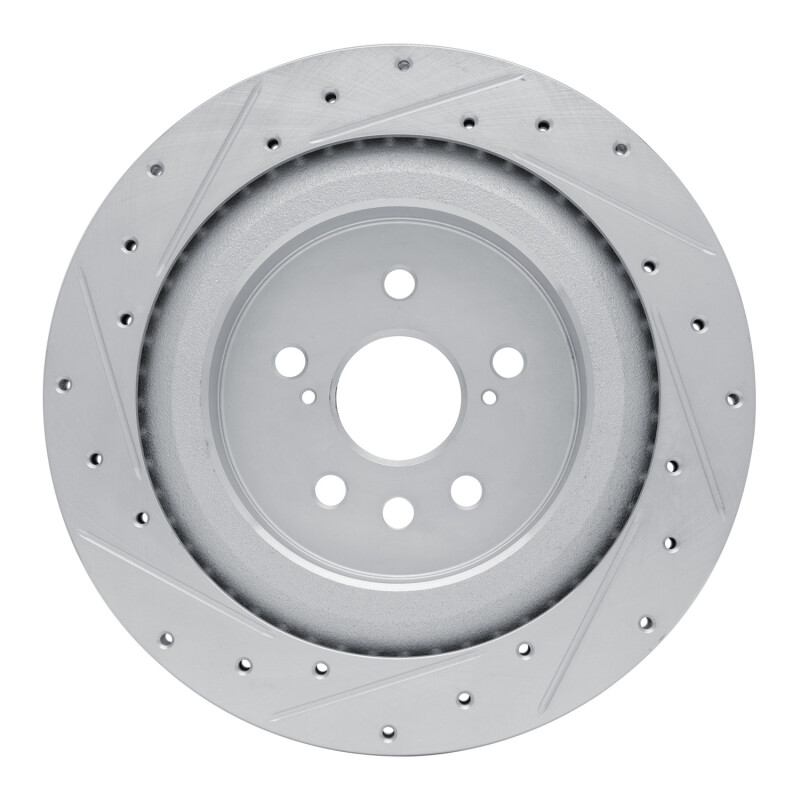 Picture of RNC Brake Rotor - Drill & Slot - R1 20-25 Lexus RX500h Rear Right Drilled & Slotted Silver Brake Rotor rnc631-75065R