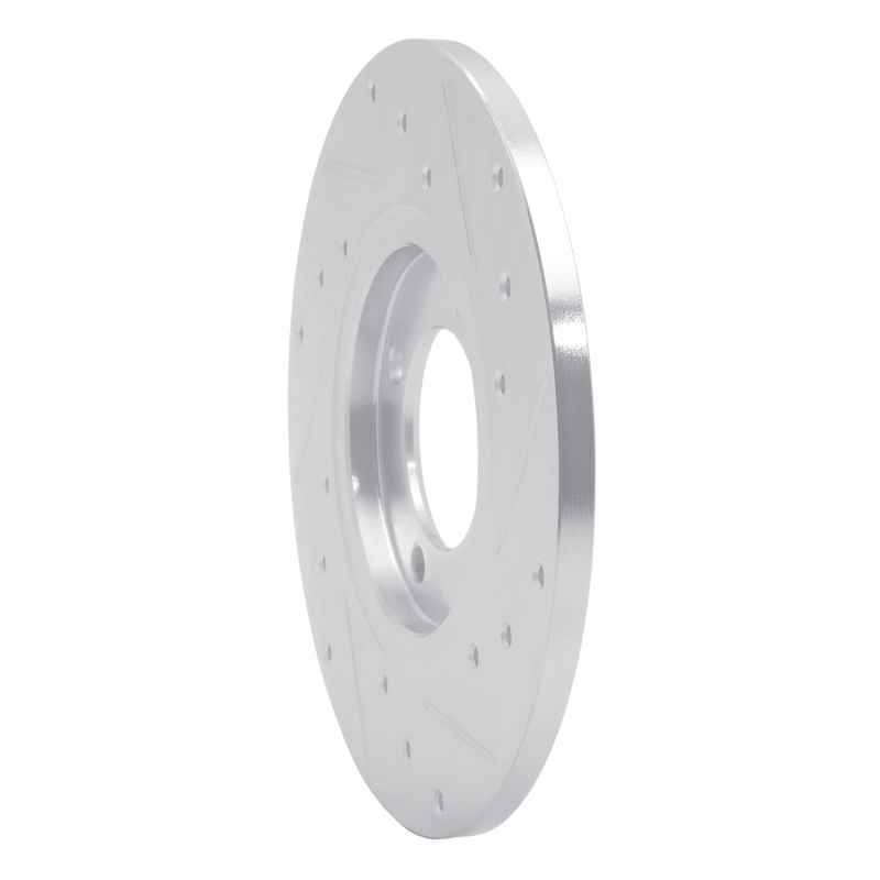 Picture of RNC Brake Rotor - Drill & Slot - R1 70-79 Toyota Carina Front Left Drilled & Slotted Silver Brake Rotor rnc631-76005L