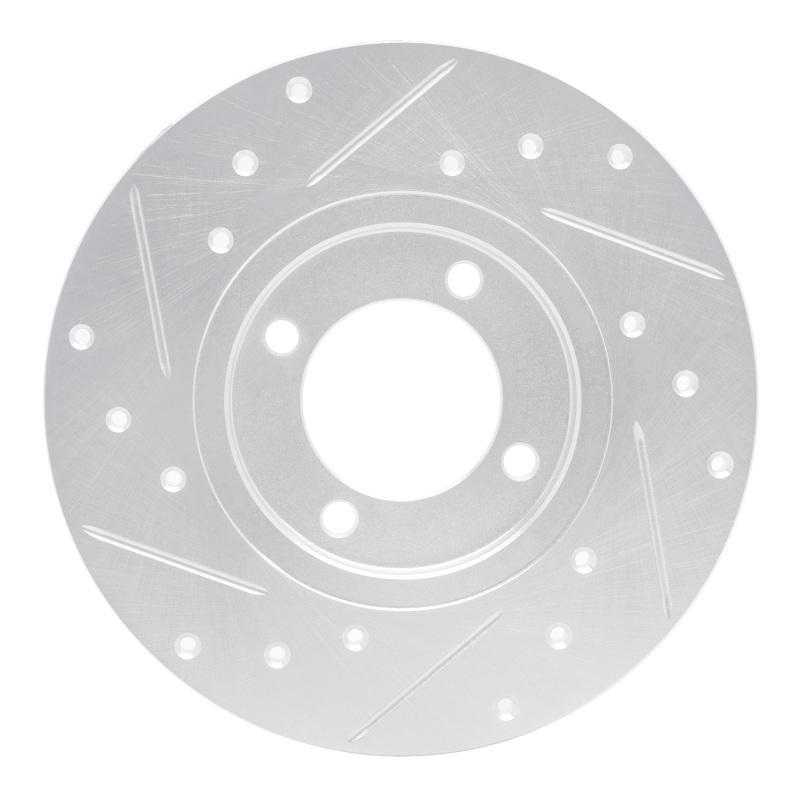 Picture of RNC Brake Rotor - Drill & Slot - R1 70-79 Toyota Celica Front Right Drilled & Slotted Silver Brake Rotor rnc631-76005R