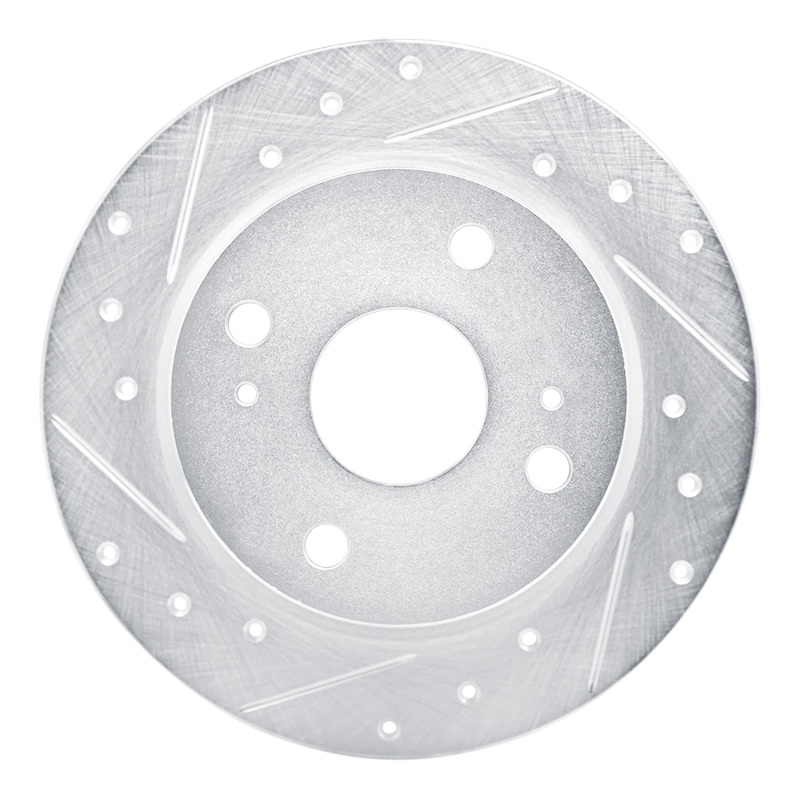 Picture of RNC Brake Rotor - Drill & Slot - R1 79-81 Toyota Celica Rear Left Drilled & Slotted Silver Brake Rotor rnc631-76012L