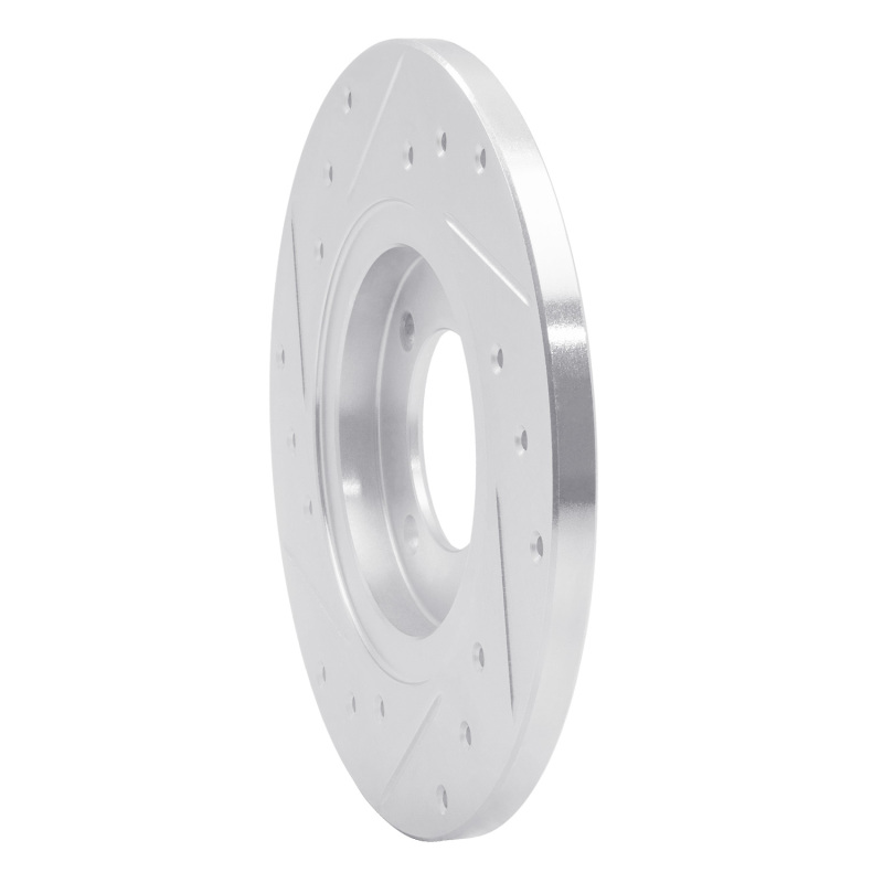 Picture of RNC Brake Rotor - Drill & Slot - R1 80-83 Toyota Corolla (US/Canada) Front Right Drilled & Slotted Silver Brake Rotor rnc631-76006R