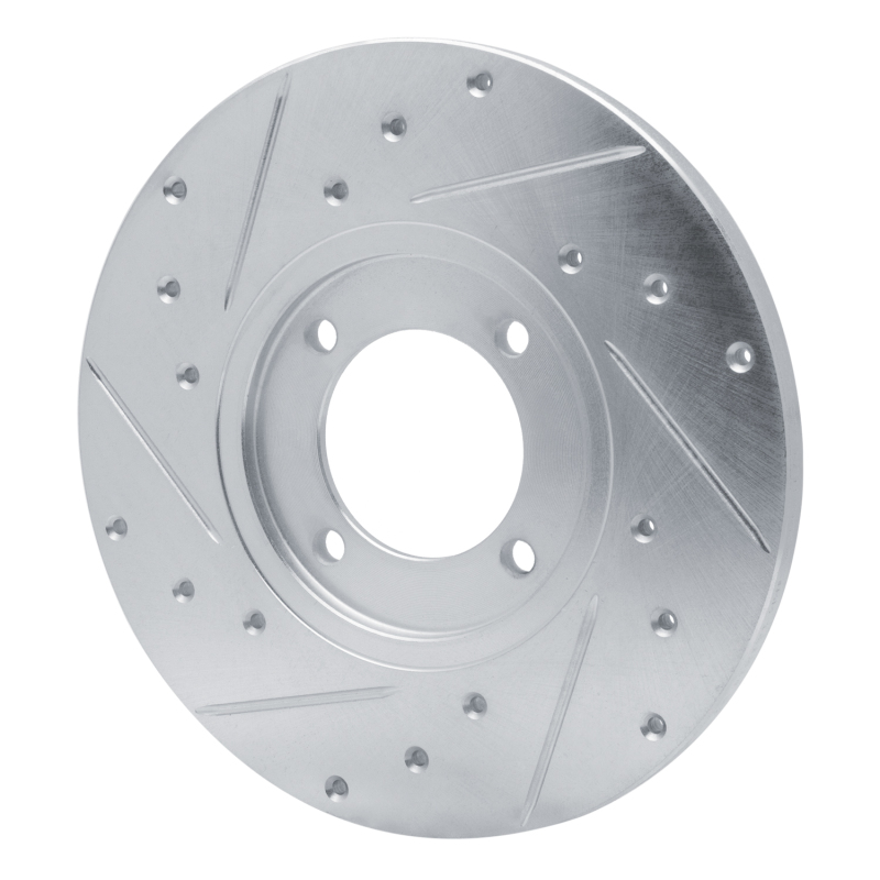 Picture of RNC Brake Rotor - Drill & Slot - R1 76-81 Toyota Celica Front Right Drilled & Slotted Silver Brake Rotor rnc631-76007R