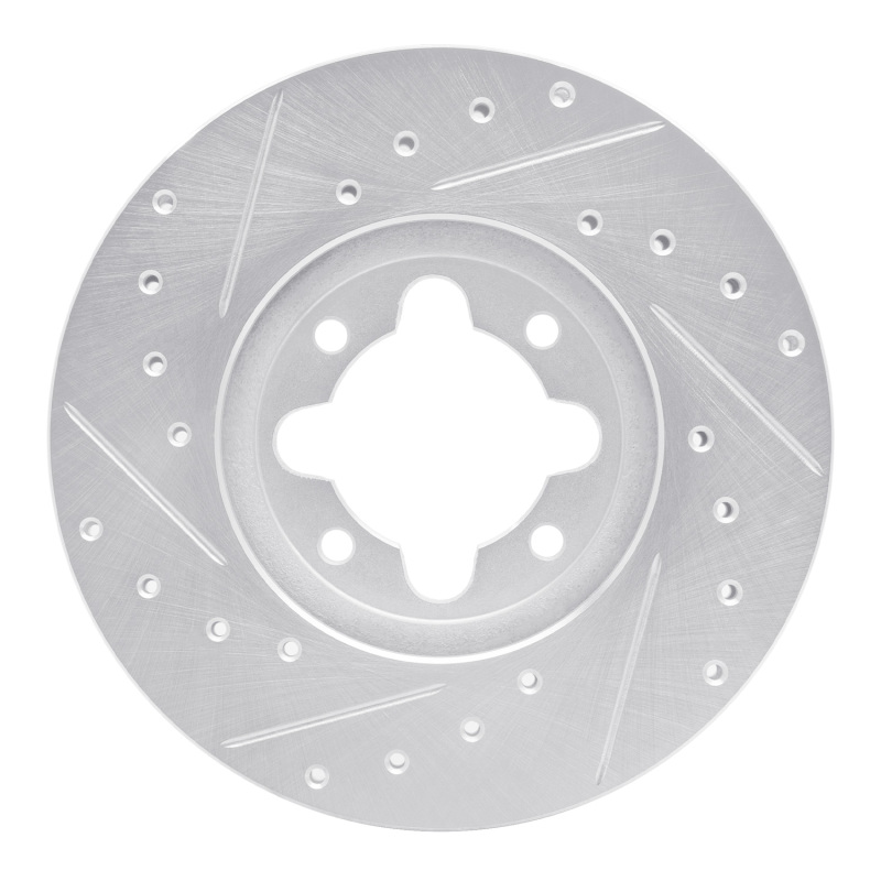 Picture of RNC Brake Rotor - Drill & Slot - R1 82-85 Toyota Celica Front Right Drilled & Slotted Silver Brake Rotor rnc631-76013R