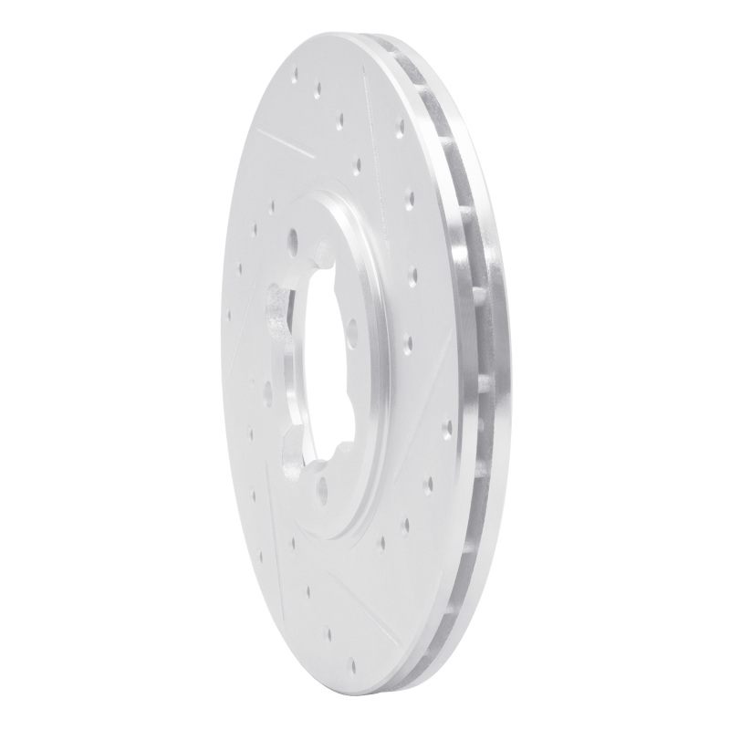 Picture of RNC Brake Rotor - Drill & Slot - R1 82-85 Toyota Celica Front Right Drilled & Slotted Silver Brake Rotor rnc631-76013R