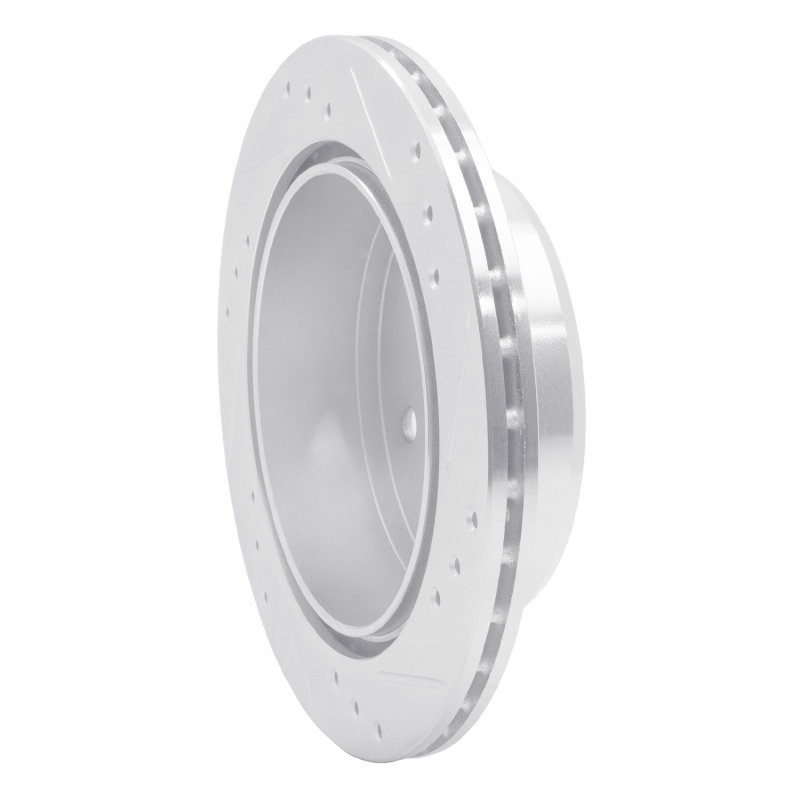 Picture of RNC Brake Rotor - Drill & Slot - R1 82-85 Toyota Celica Rear Left Drilled & Slotted Silver Brake Rotor rnc631-76014L