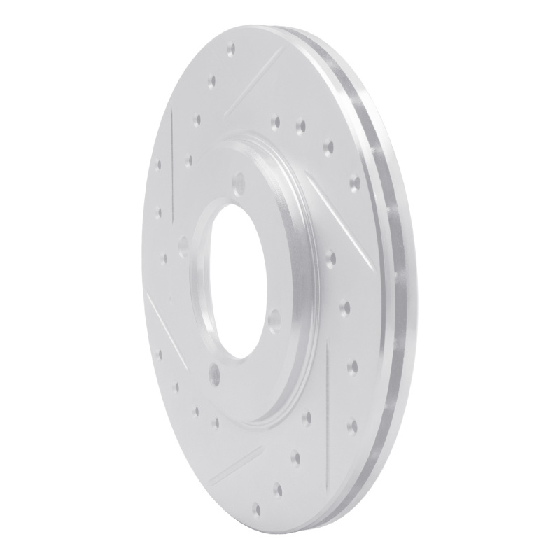 Picture of RNC Brake Rotor - Drill & Slot - R1 81-82 Toyota Cressida Front Left Drilled & Slotted Silver Brake Rotor rnc631-76015L
