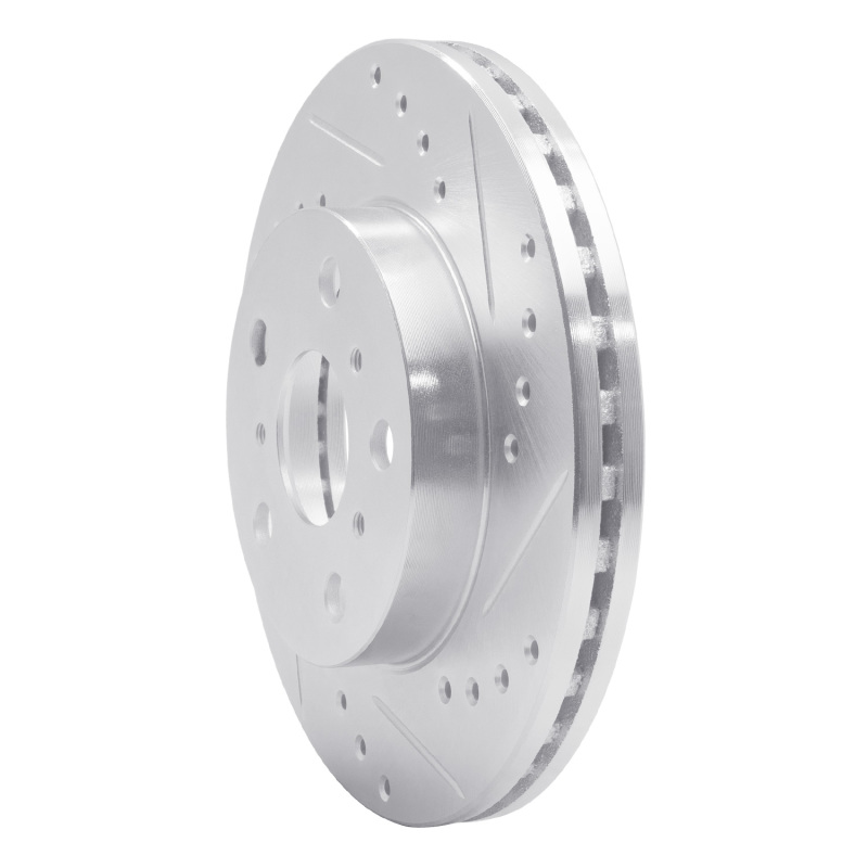 Picture of RNC Brake Rotor - Drill & Slot - R1 83-86 Toyota Camry Front Right Drilled & Slotted Silver Brake Rotor rnc631-76016R