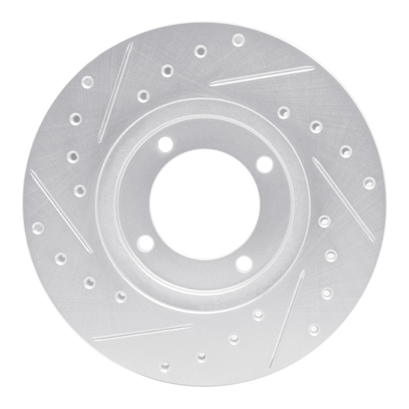 Picture of RNC Brake Rotor - Drill & Slot - R1 81-82 Toyota Cressida Front Right Drilled & Slotted Silver Brake Rotor rnc631-76015R