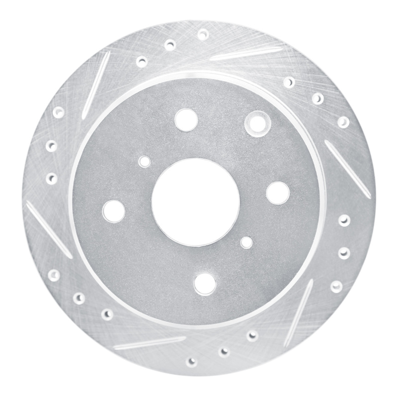Picture of RNC Brake Rotor - Drill & Slot - R1 83-84 Toyota Cressida Rear Left Drilled & Slotted Silver Brake Rotor rnc631-76019L