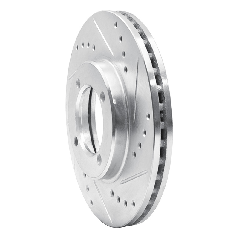 Picture of RNC Brake Rotor - Drill & Slot - R1 84-87 Toyota Cressida Front Right Drilled & Slotted Silver Brake Rotor rnc631-76024R