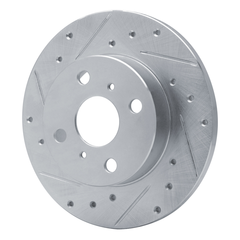 Picture of RNC Brake Rotor - Drill & Slot - R1 84-88 Chevrolet Nova Front Left Drilled & Slotted Silver Brake Rotor rnc631-76022L
