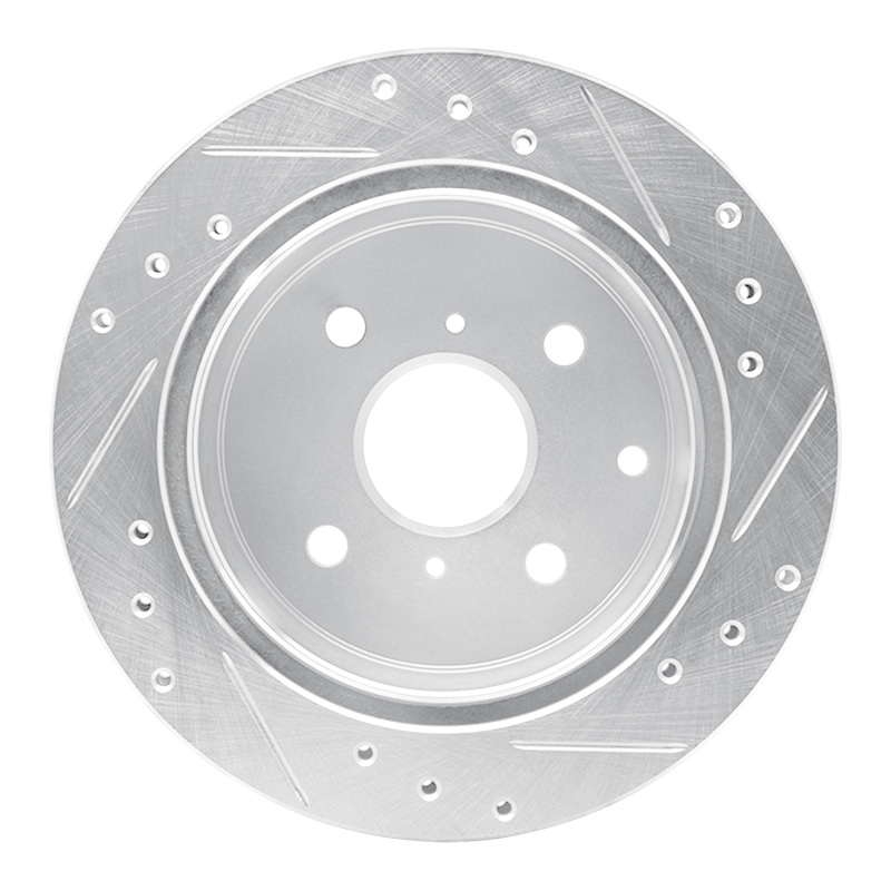 Picture of RNC Brake Rotor - Drill & Slot - R1 84-88 Toyota Cressida Rear Left Drilled & Slotted Silver Brake Rotor rnc631-76025L