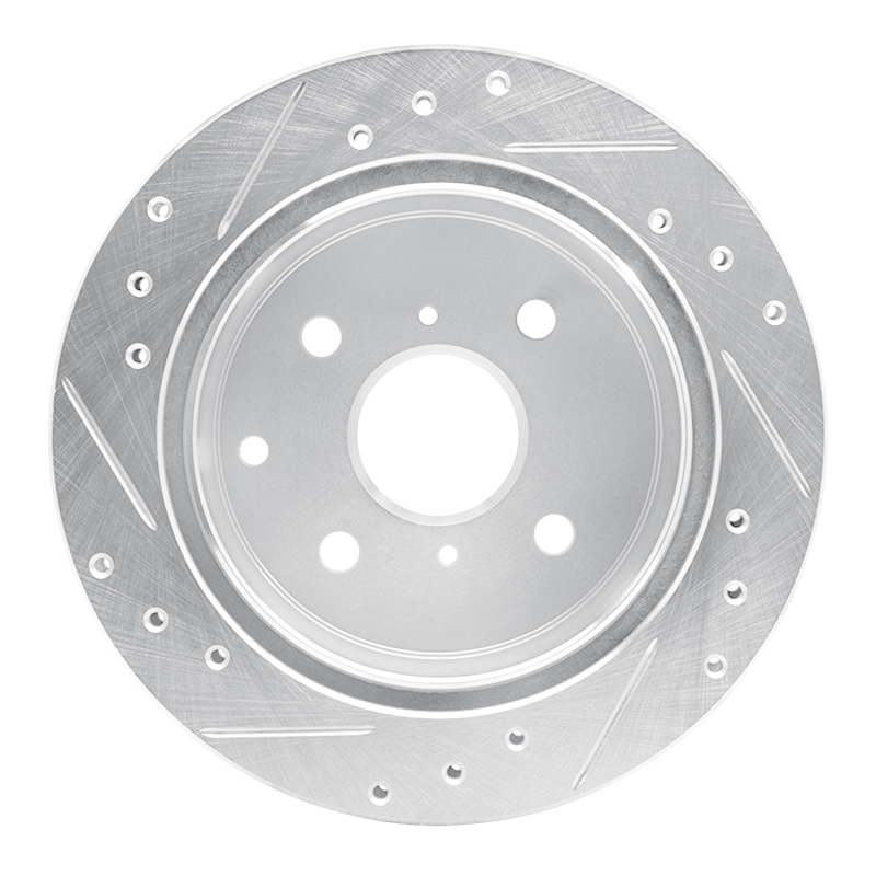 Picture of RNC Brake Rotor - Drill & Slot - R1 84-88 Toyota Cressida Rear Right Drilled & Slotted Silver Brake Rotor rnc631-76025R