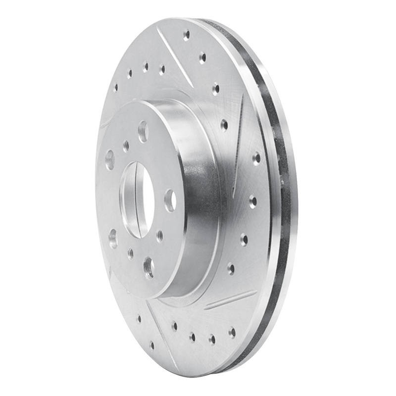 Picture of RNC Brake Rotor - Drill & Slot - R1 86-89 Toyota Celica Front Right Drilled & Slotted Silver Brake Rotor rnc631-76027R
