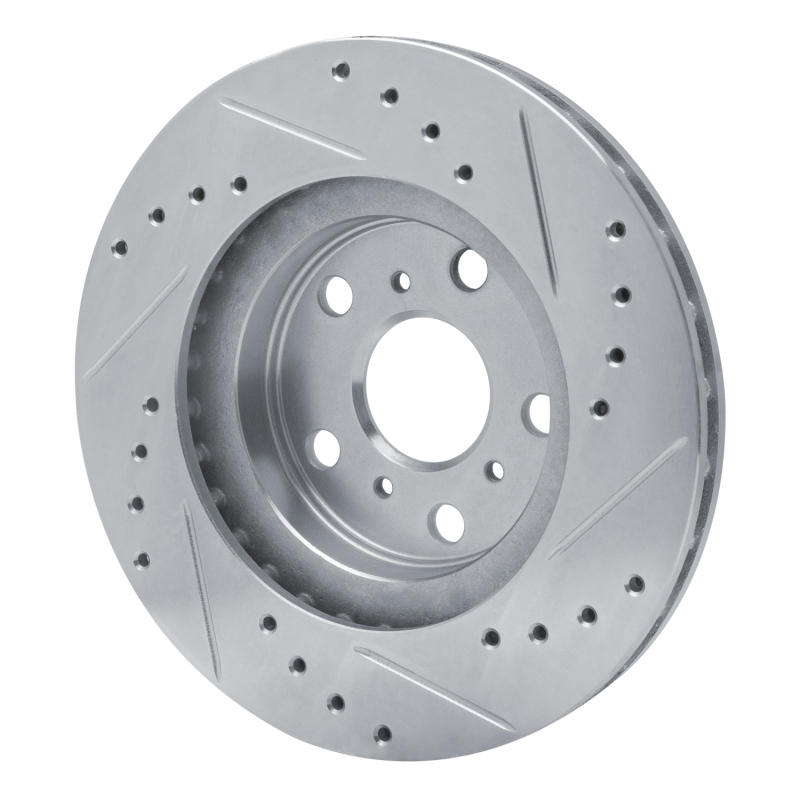 Picture of RNC Brake Rotor - Drill & Slot - R1 86-89 Toyota Celica Front Left Drilled & Slotted Silver Brake Rotor rnc631-76027L