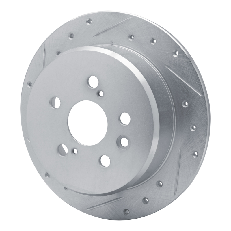 Picture of RNC Brake Rotor - Drill & Slot - R1 86-93 Lexus ES250 Rear Left Drilled & Slotted Silver Brake Rotor rnc631-76029L