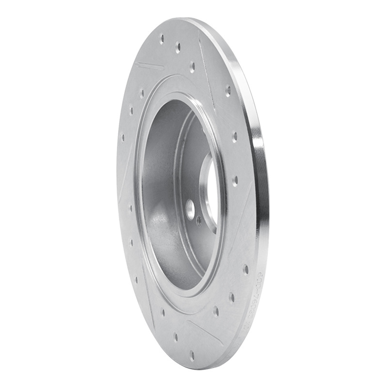 Picture of RNC Brake Rotor - Drill & Slot - R1 87-92 Chevrolet Nova Rear Left Drilled & Slotted Silver Brake Rotor rnc631-76035L