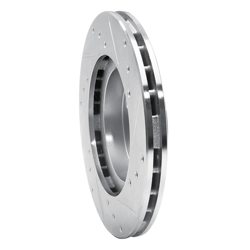 Picture of RNC Brake Rotor - Drill & Slot - R1 87-92 Geo Prizm Front Left Drilled & Slotted Silver Brake Rotor rnc631-76032L