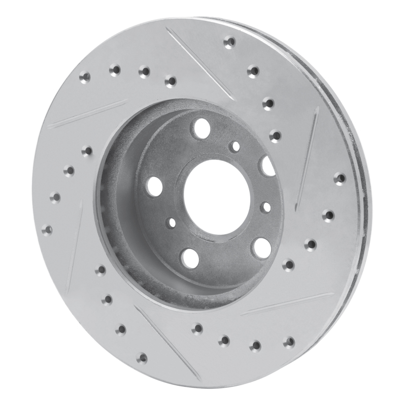 Picture of RNC Brake Rotor - Drill & Slot - R1 87-87 Toyota Camry Front Left Drilled & Slotted Silver Brake Rotor rnc631-76033L