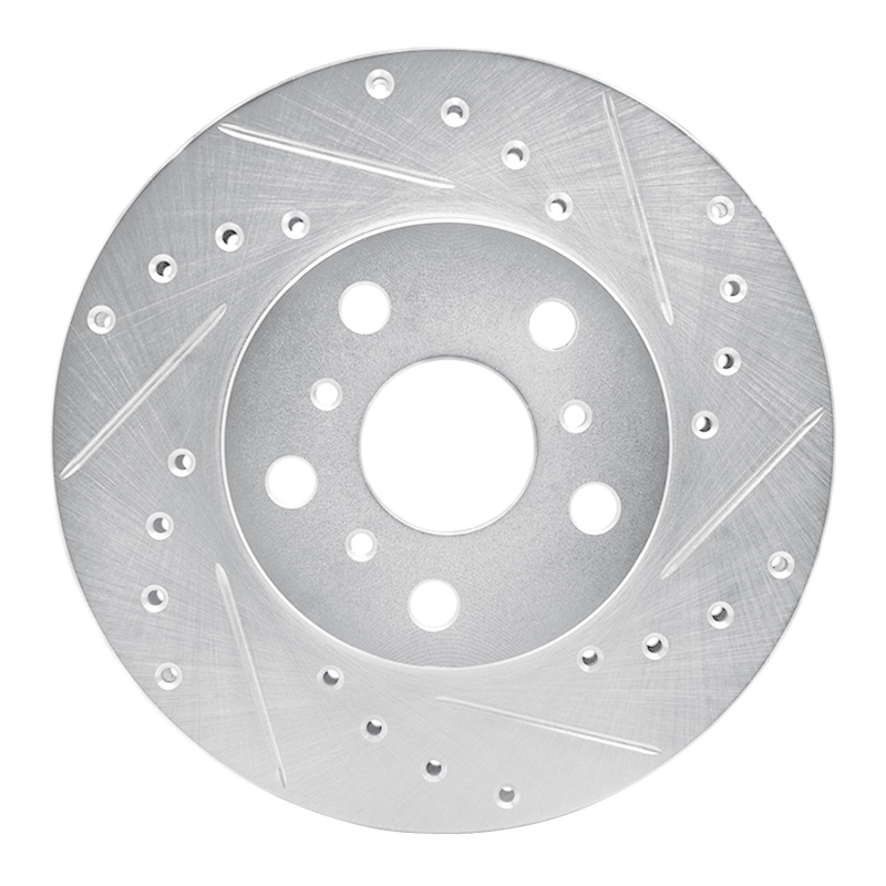 Picture of RNC Brake Rotor - Drill & Slot - R1 87-91 Toyota Camry Front Right Drilled & Slotted Silver Brake Rotor rnc631-76036R
