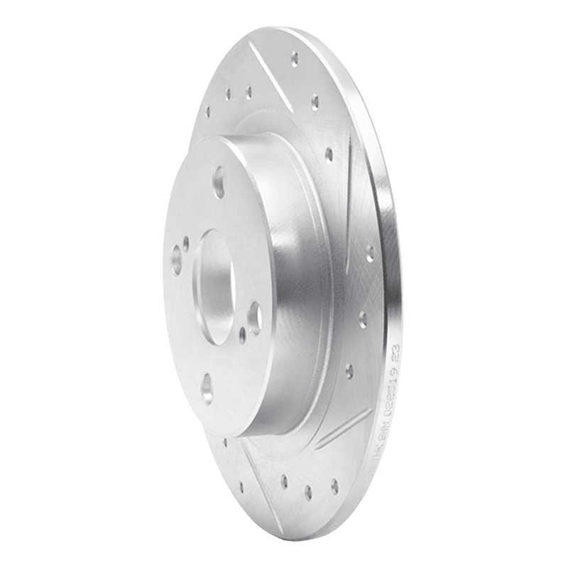 Picture of RNC Brake Rotor - Drill & Slot - R1 87-92 Chevrolet Nova Rear Right Drilled & Slotted Silver Brake Rotor rnc631-76035R