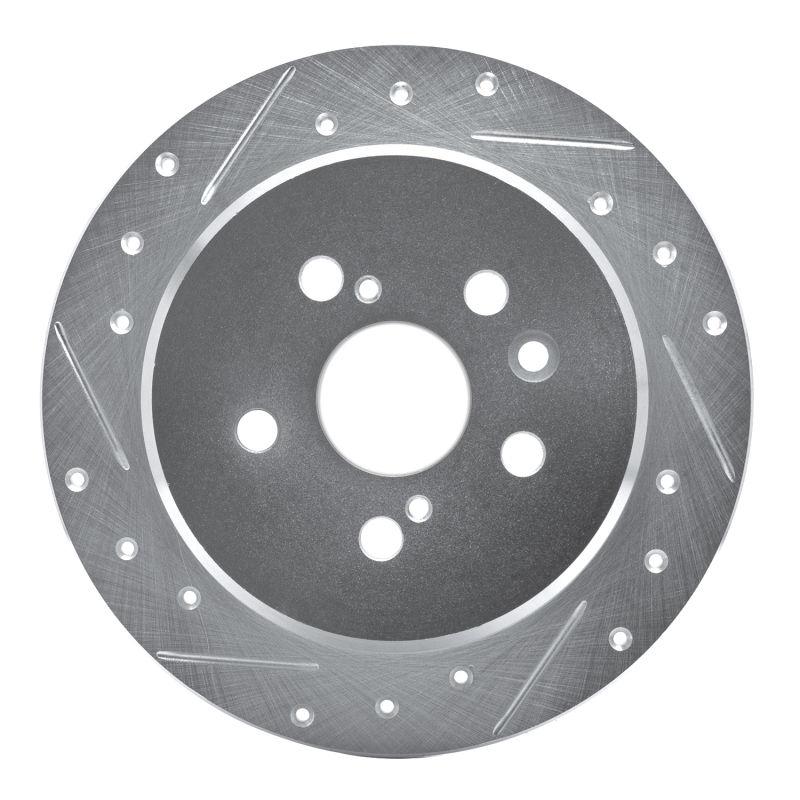 Picture of RNC Brake Rotor - Drill & Slot - R1 88-91 Toyota Camry Rear Left Drilled & Slotted Silver Brake Rotor rnc631-76038L