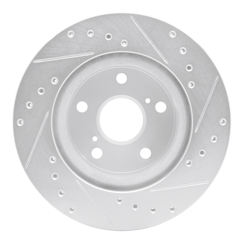 Picture of RNC Brake Rotor - Drill & Slot - R1 89-92 Toyota Cressida Front Left Drilled & Slotted Silver Brake Rotor rnc631-76040L