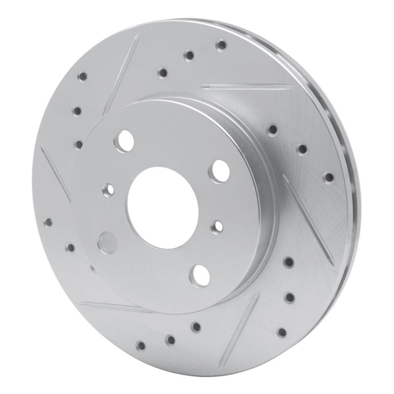 Picture of RNC Brake Rotor - Drill & Slot - R1 90-91 Toyota Celica Front Left Drilled & Slotted Silver Brake Rotor rnc631-76043L