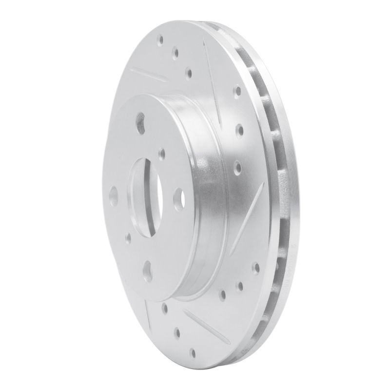 Picture of RNC Brake Rotor - Drill & Slot - R1 90-91 Toyota Celica Front Right Drilled & Slotted Silver Brake Rotor rnc631-76043R