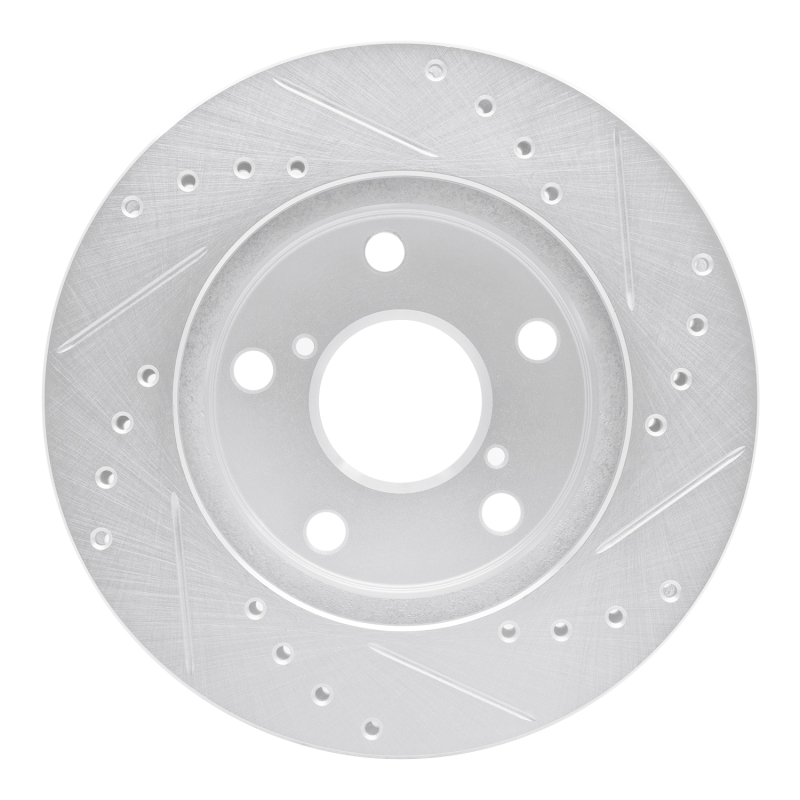 Picture of RNC Brake Rotor - Drill & Slot - R1 91-95 Toyota MR2 Front Left Drilled & Slotted Silver Brake Rotor rnc631-76047L