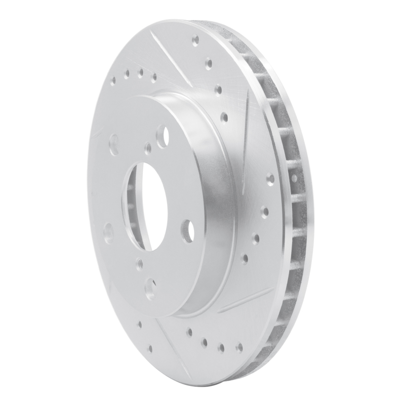 Picture of RNC Brake Rotor - Drill & Slot - R1 91-95 Toyota MR2 Front Right Drilled & Slotted Silver Brake Rotor rnc631-76047R