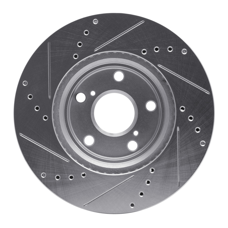 Picture of RNC Brake Rotor - Drill & Slot - R1 99-07 Lexus ES300 Front Right Drilled & Slotted Silver Brake Rotor rnc631-76055R