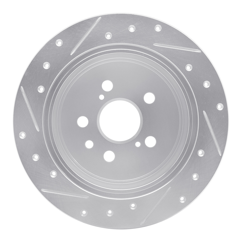 Picture of RNC Brake Rotor - Drill & Slot - R1 94-95 Toyota Celica Rear Right Drilled & Slotted Silver Brake Rotor rnc631-76060R