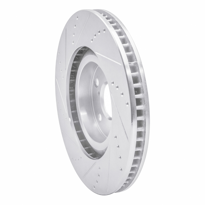Picture of RNC Brake Rotor - Drill & Slot - R1 93-98 Toyota Supra Left Front Drilled & Slotted Silver Brake Rotor rnc631-76062D