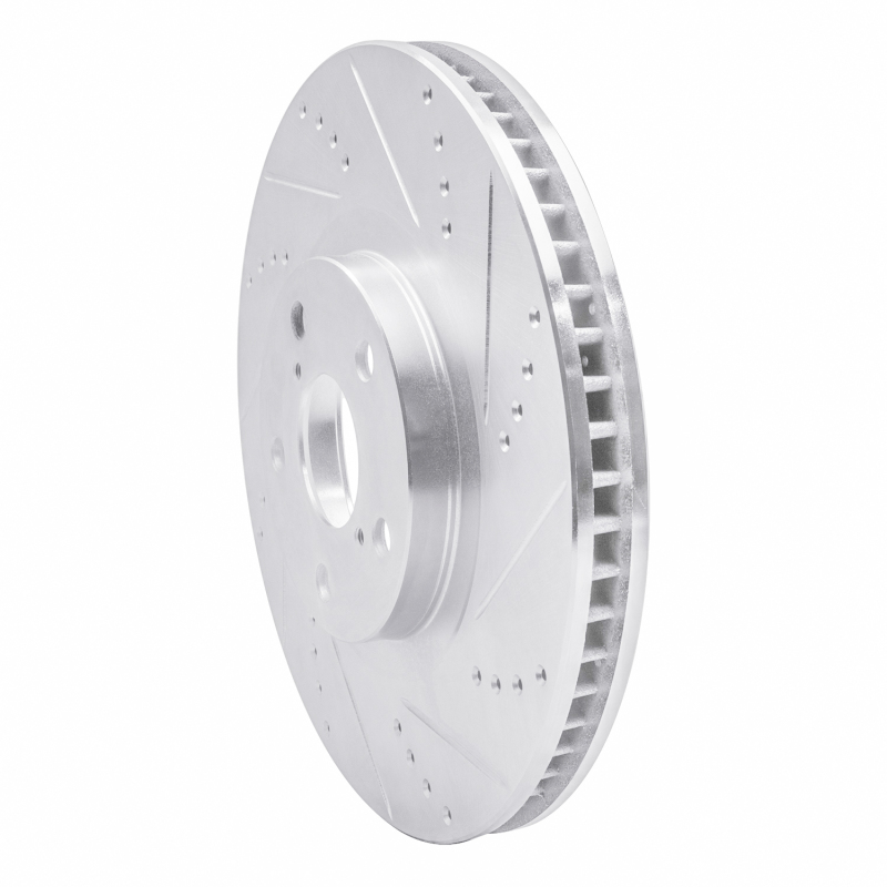 Picture of RNC Brake Rotor - Drill & Slot - R1 93-98 Toyota Supra Left Front Drilled & Slotted Silver Brake Rotor rnc631-76062D