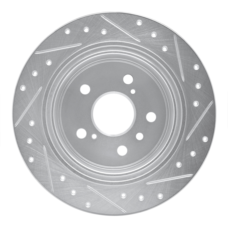 Picture of RNC Brake Rotor - Drill & Slot - R1 95-99 Toyota Avalon Rear Left Drilled & Slotted Silver Brake Rotor rnc631-76065L