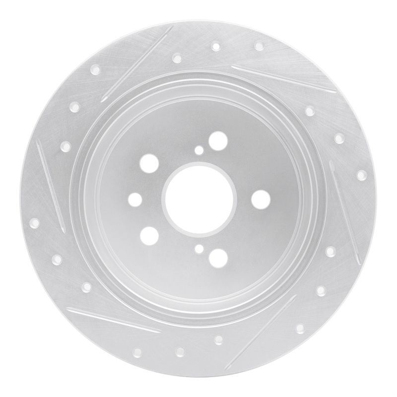 Picture of RNC Brake Rotor - Drill & Slot - R1 96-99 Toyota Celica Rear Right Drilled & Slotted Silver Brake Rotor rnc631-76066R