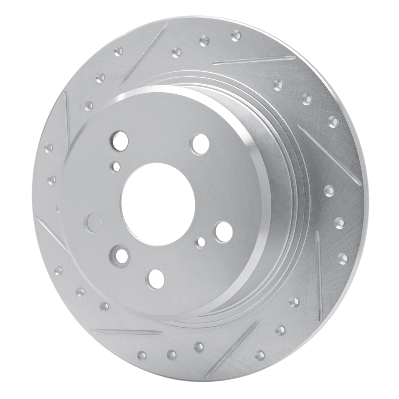 Picture of RNC Brake Rotor - Drill & Slot - R1 95-99 Toyota Avalon Rear Left Drilled & Slotted Silver Brake Rotor rnc631-76065L