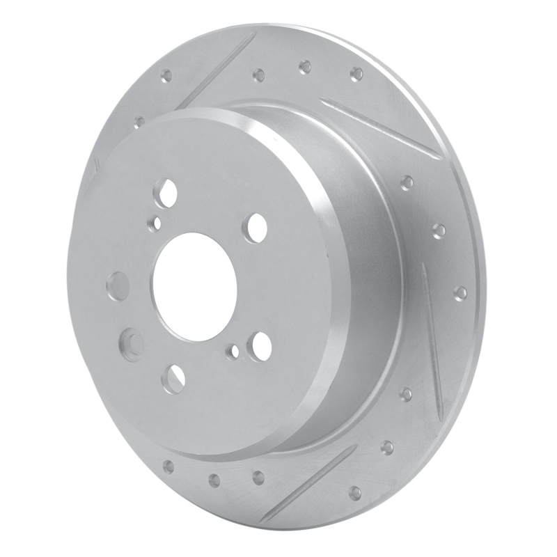 Picture of RNC Brake Rotor - Drill & Slot - R1 96-99 Toyota Celica Rear Left Drilled & Slotted Silver Brake Rotor rnc631-76066L