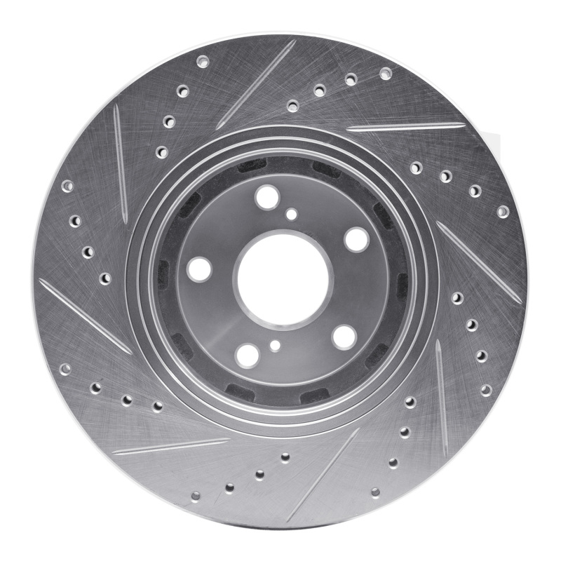 Picture of RNC Brake Rotor - Drill & Slot - R1 09-15 Toyota Venza Front Right Drilled & Slotted Silver Brake Rotor rnc631-76085R